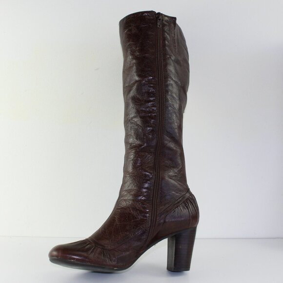 Miz Mooz Tall Brown Leather Neptune Boots (EU 41 / 10.5 US) - Picture 6 of 11